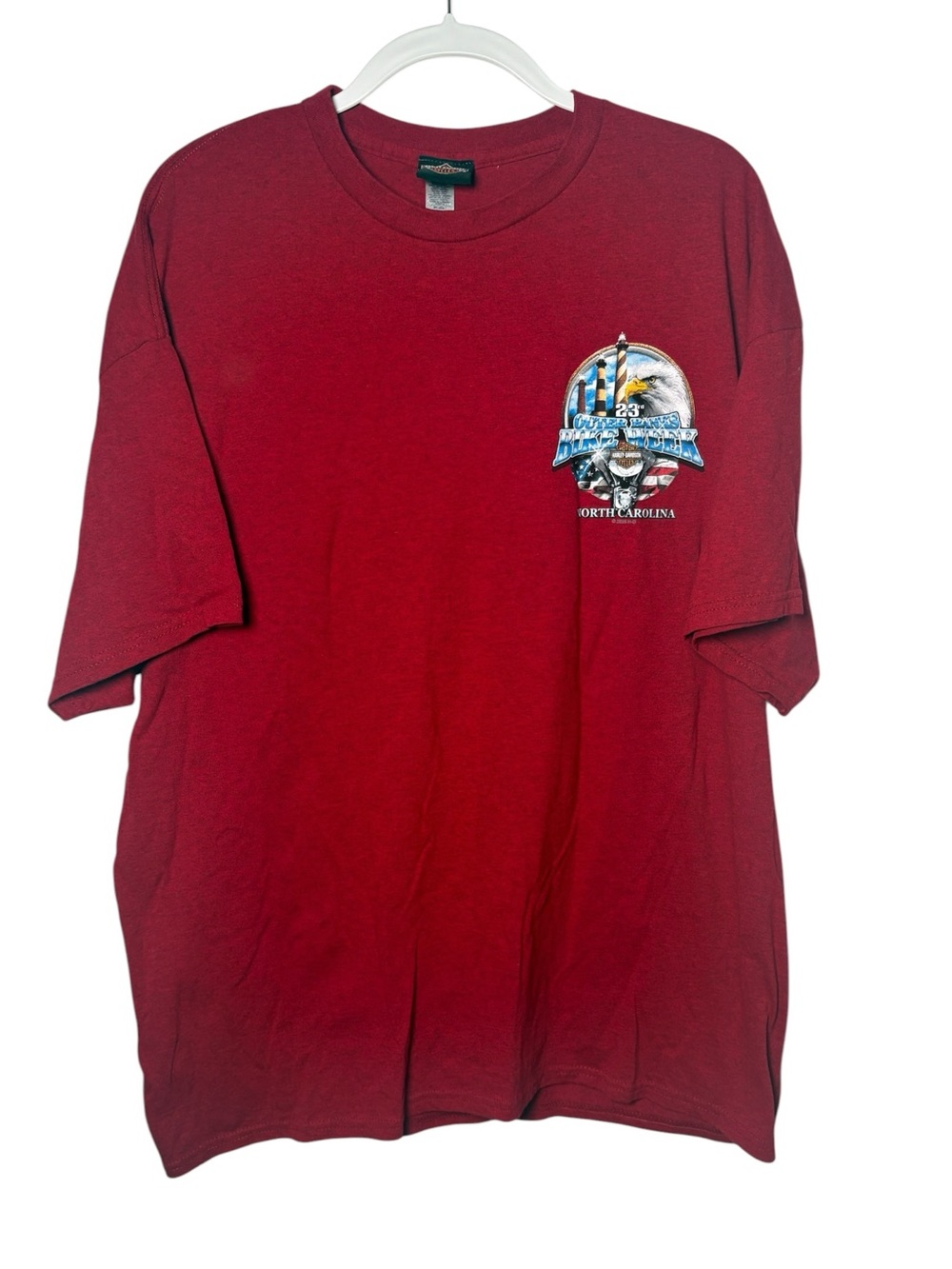 Harley Davidson 2XL Outer Banks Bike Week 2025 OBX Graphic Tee Red